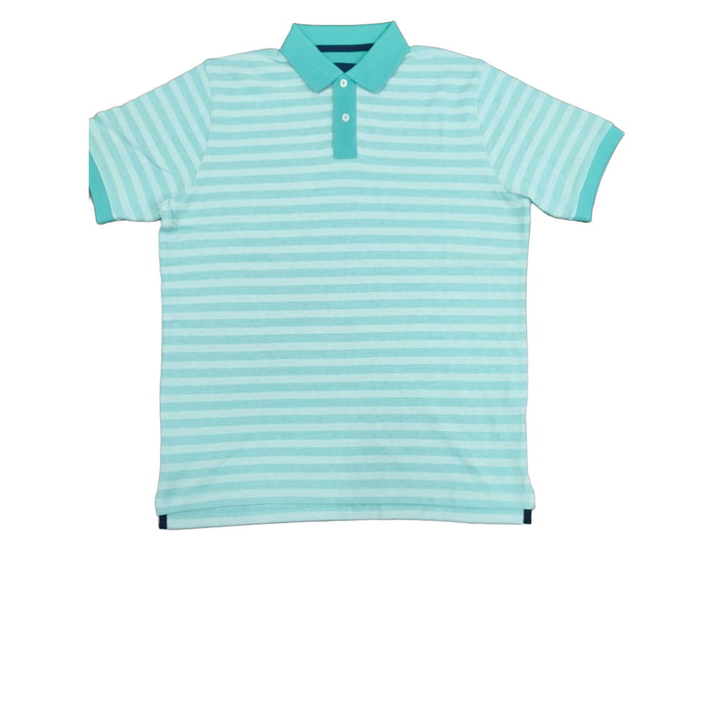 Mens Striped Pique 2 Color Polo T-Shirt - 220 GSM