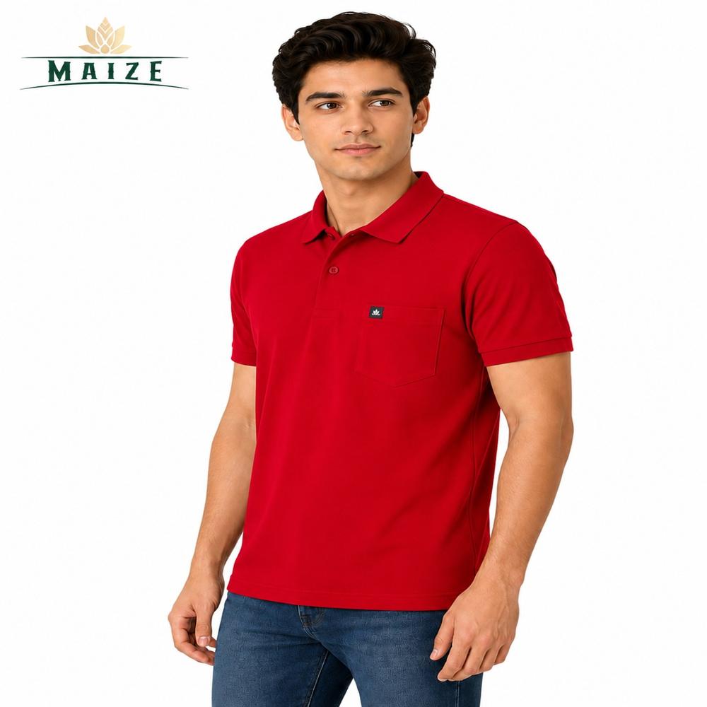 Mens Half Sleeves Pique Polo