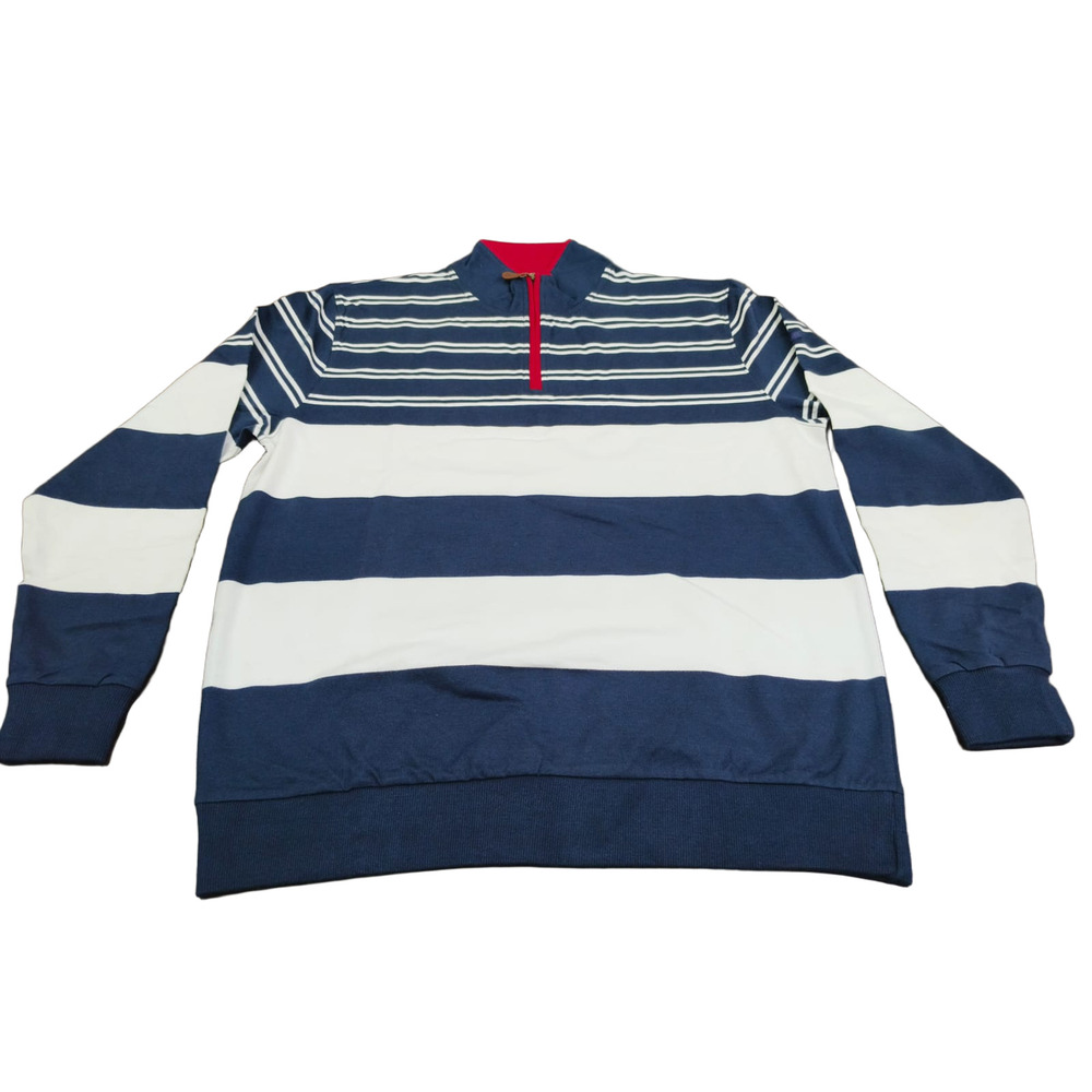 Striped Loop Knit Sweat Shirt - 300 GSM