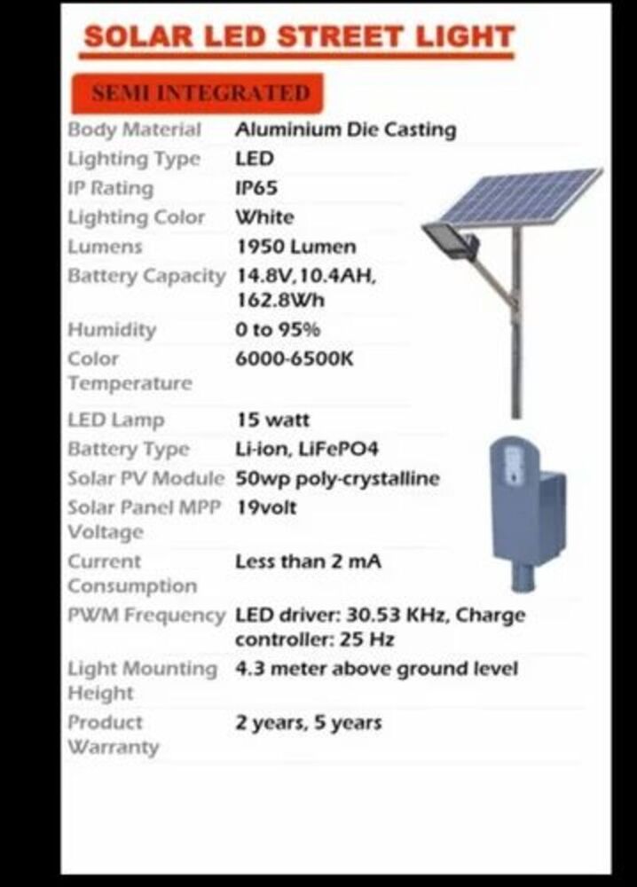 Solar Power Street Lights - Application: Commercial