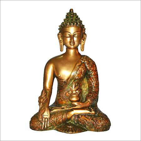  टिकाऊ ब्रास बुद्धा सिटिंग प्रीचिंग