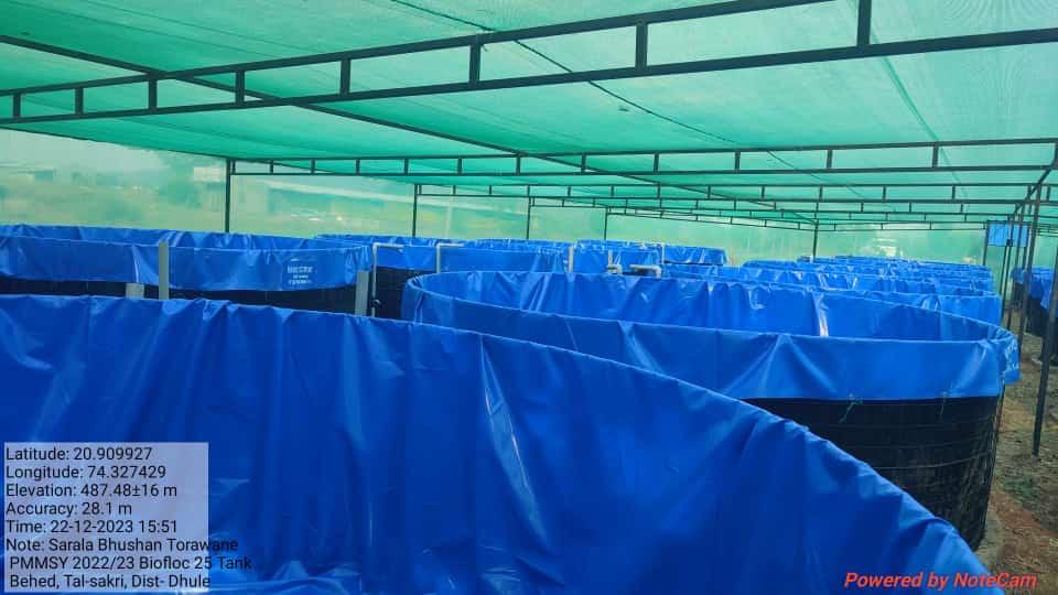 Biofloc Fish Farming Tank Portable Tanl 12 Diameter 750Gsm - Color: All