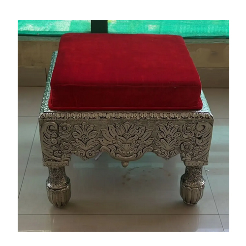 Square Stool With Beautiful Long Legs - Color: Silver
