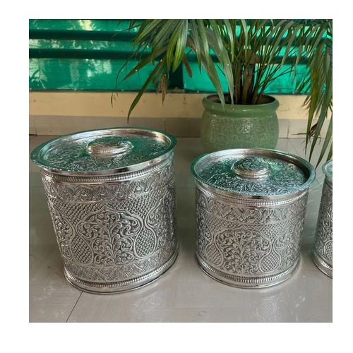 German Silver Medium Grain Container