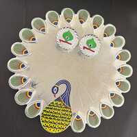 9 Inch Peacock Thali Platter