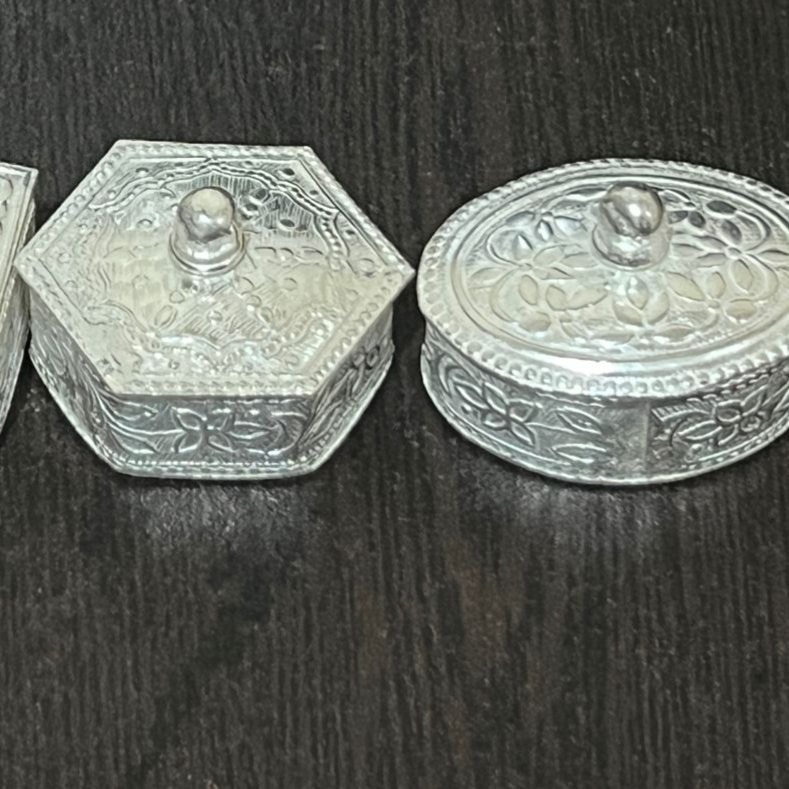 German Silver 1 Inch Supari Dibbi