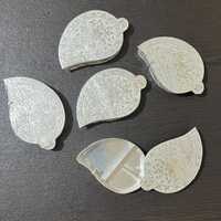 German silver Paan shape Dibbi With Partition