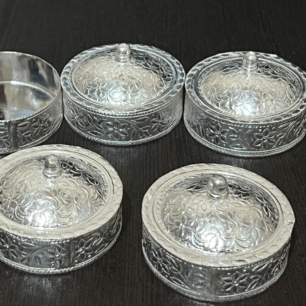 2 Inch German Silver Button Round Dibbi