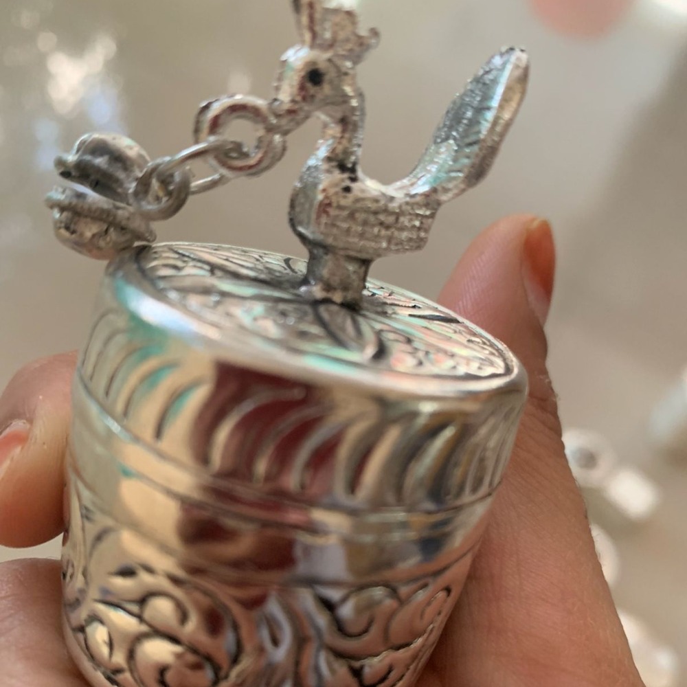 German Silver Peacock Dibbi - Finishing: Polished