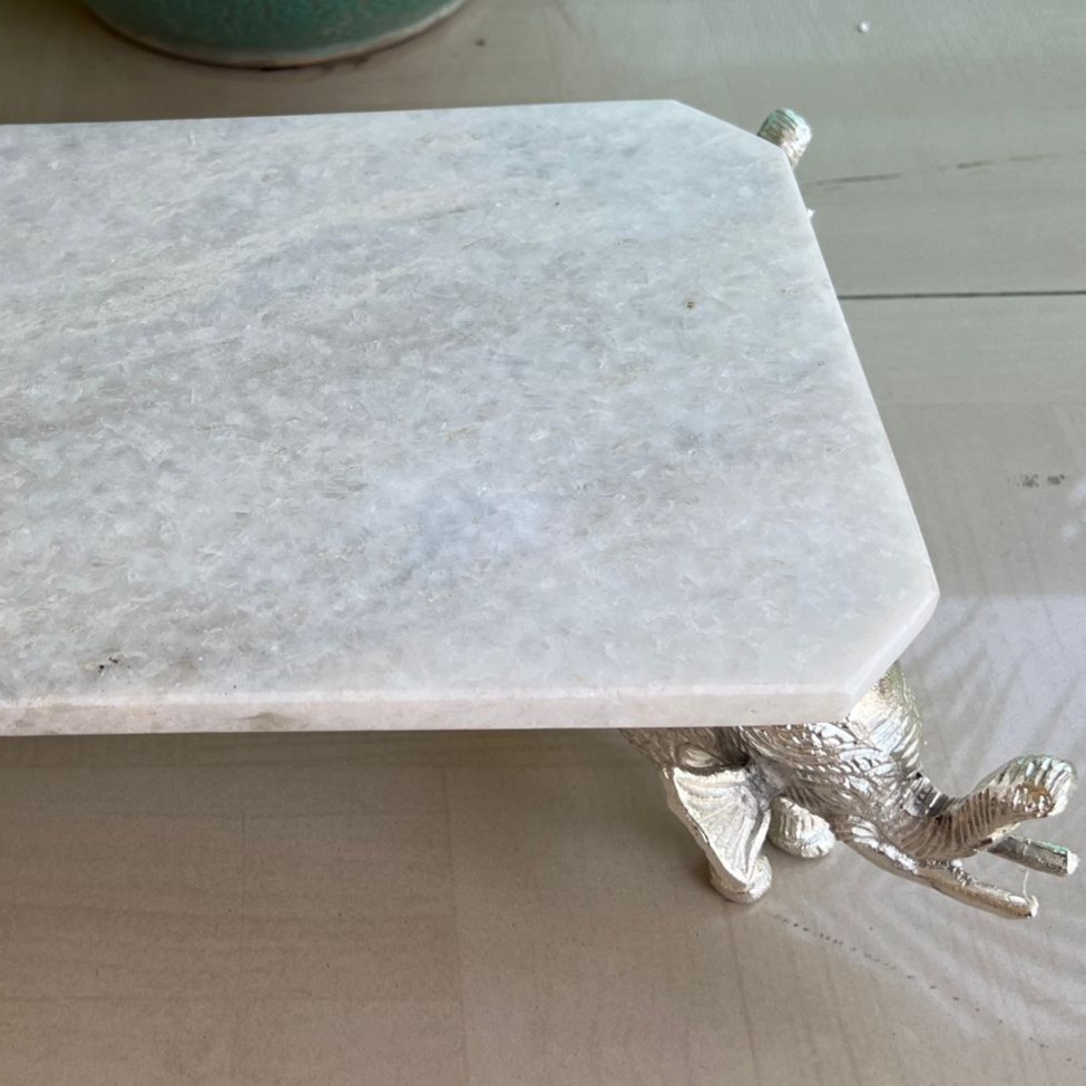 Elephant Legs Marble Chowki