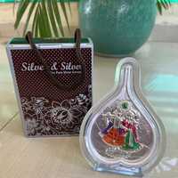 Paan Shape 999 Silver Foil Frame