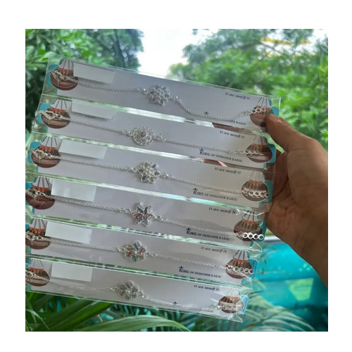 Full Designer Motif Germansilver Rakhis - Color: Silver