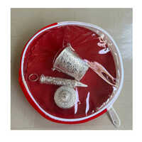 German Silver Holi Hamper With Velvet Zip Pouch - Design: Designer