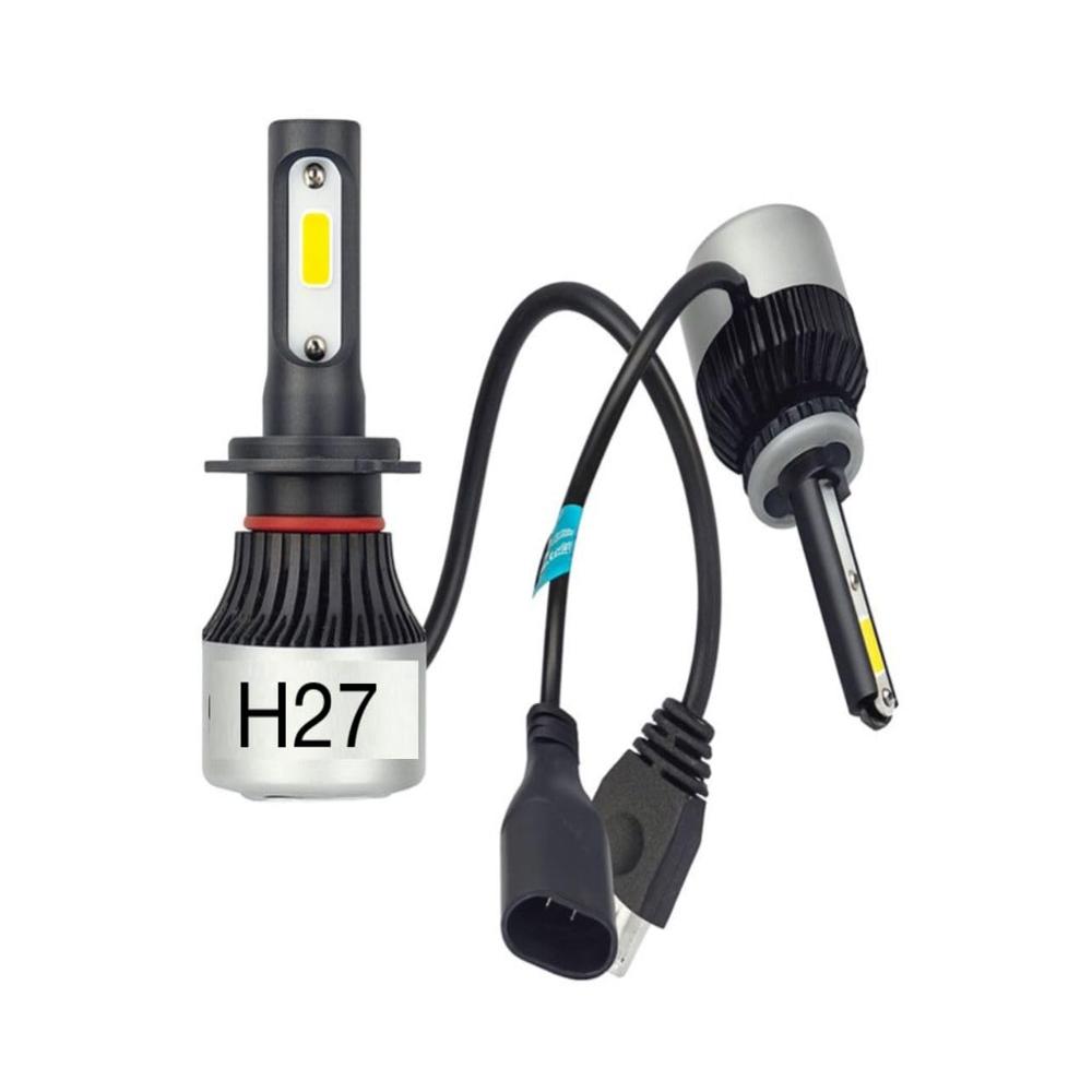 K D H4/h7/9005/hb3/9006/hb4/h8/h9/h11/h16/h27 9000lm 6500k 72 Watt 2 Led Bulb Automotive Headlight Bulbs (Cool White) Universal For All Vehicle - Color: White