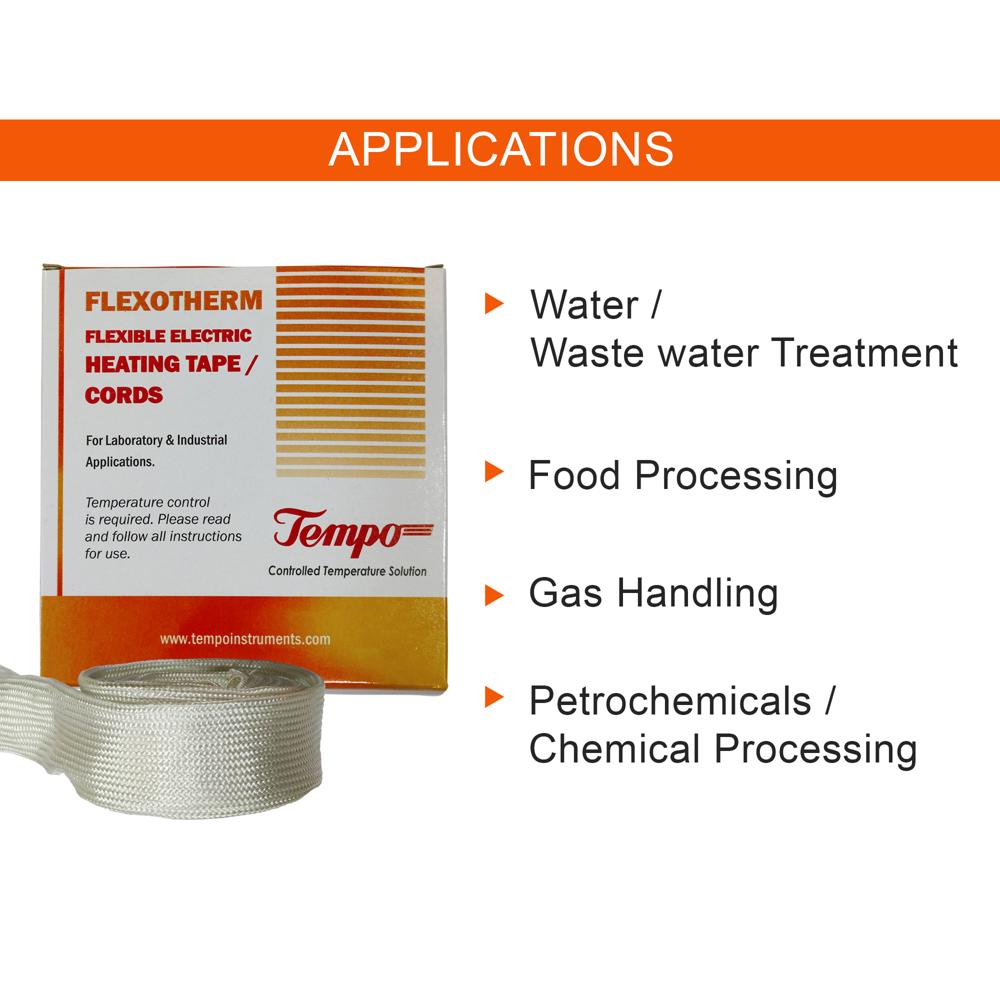 Heavy Insulated Flexible Electric Heating Tape - Color: Silver