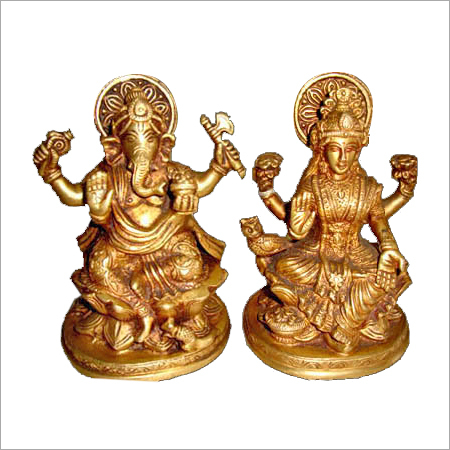 Durable Laxmi Ganesh Bronze Statue