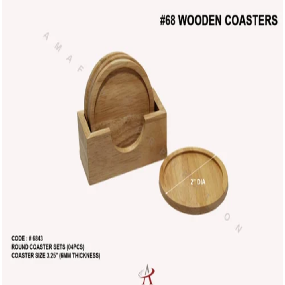 Wooden Coaster Set For All Purposes. - Feature: Perfect Blend Of Practicality And Style