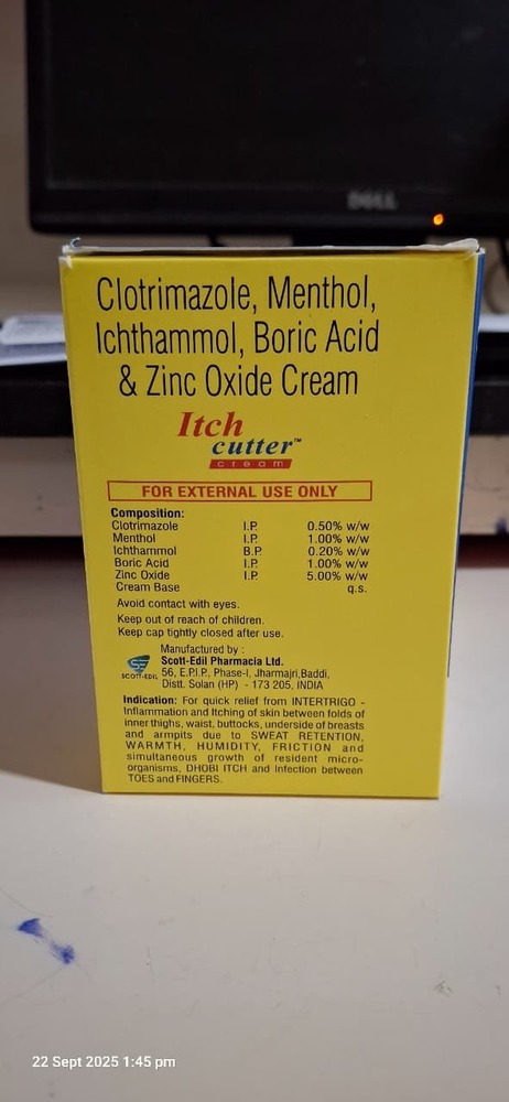 Clotrimazole + Menthol +Ichthammol+ Zinc Oxide Cream 25 Gm - Formulations Type: General Drugs