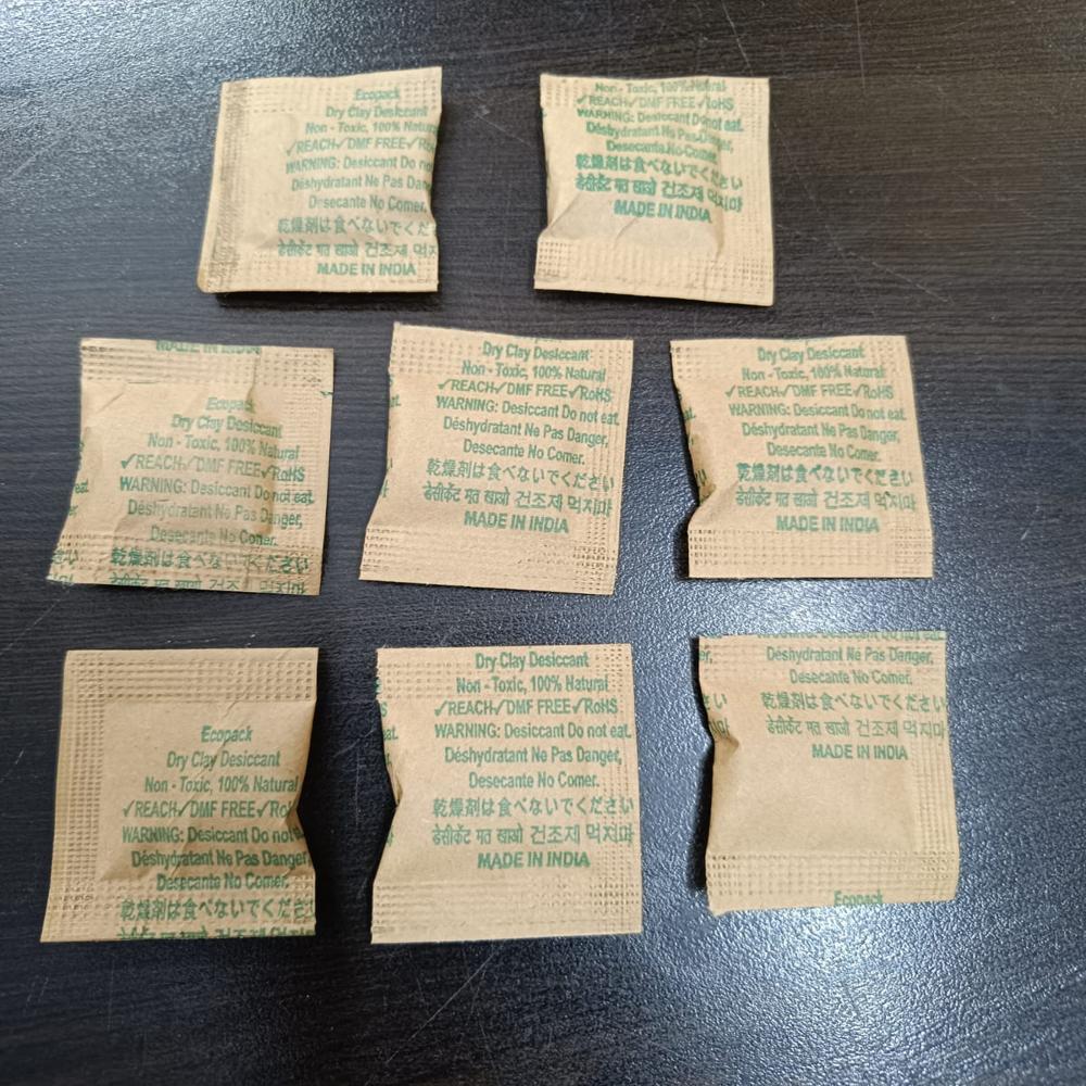 2-gm Dry Clay Desiccant - Kraft Paper - Application: Pharmaceuticals