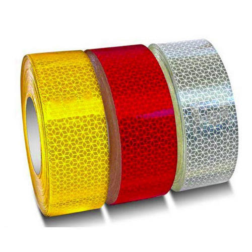 Reflective Tape - Durable Weather-Resistant Material, 2" x 50 mtr., Red, Yellow, Blue | High Visibility for Vehicles and Hazard Marking