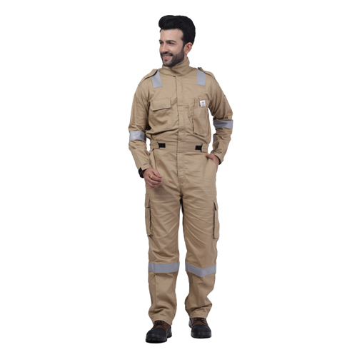 Red Fort 220 G Khaki Color Fr Coverall - Feature: Washable