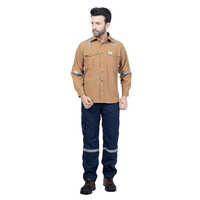 Red Fort Full Sleeve Ifr Shirt And Trousers - Color: Khaki & Navy Blue