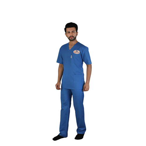 Red Fort Blue Scrub Suit