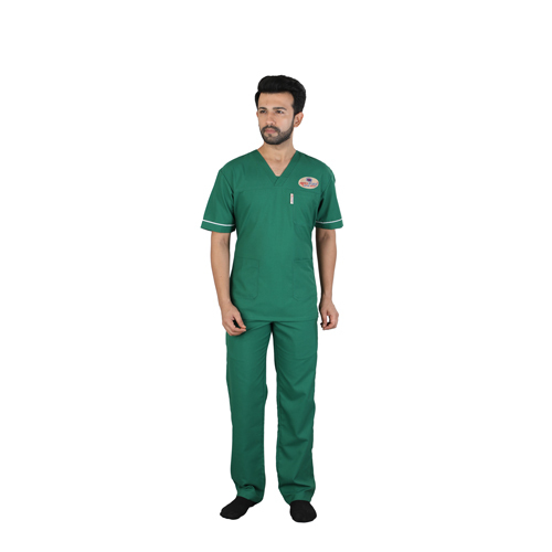 Red Fort Green Scrub Suit
