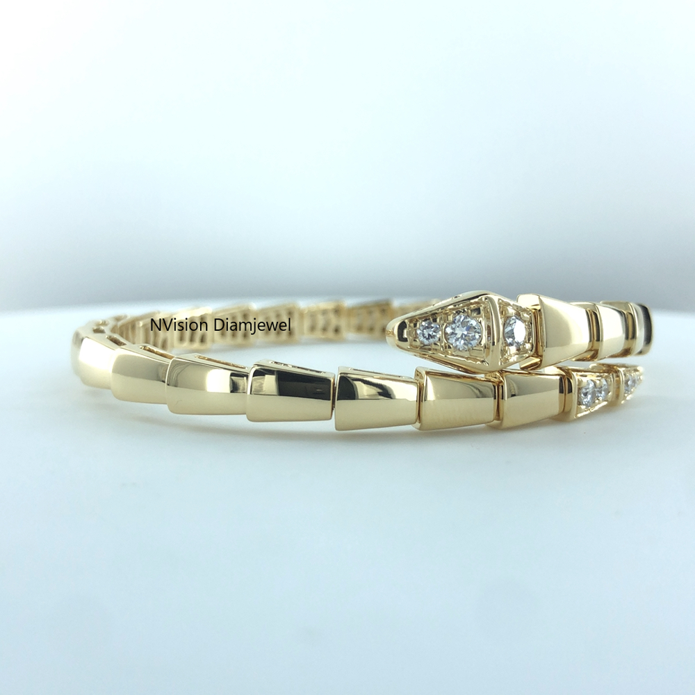 Sparkling Eyes Serpentine Diamond Bracelet