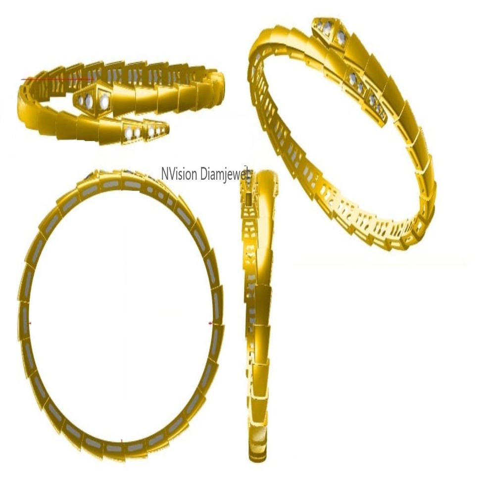 Sparkling Eyes Serpentine Diamond Bracelet