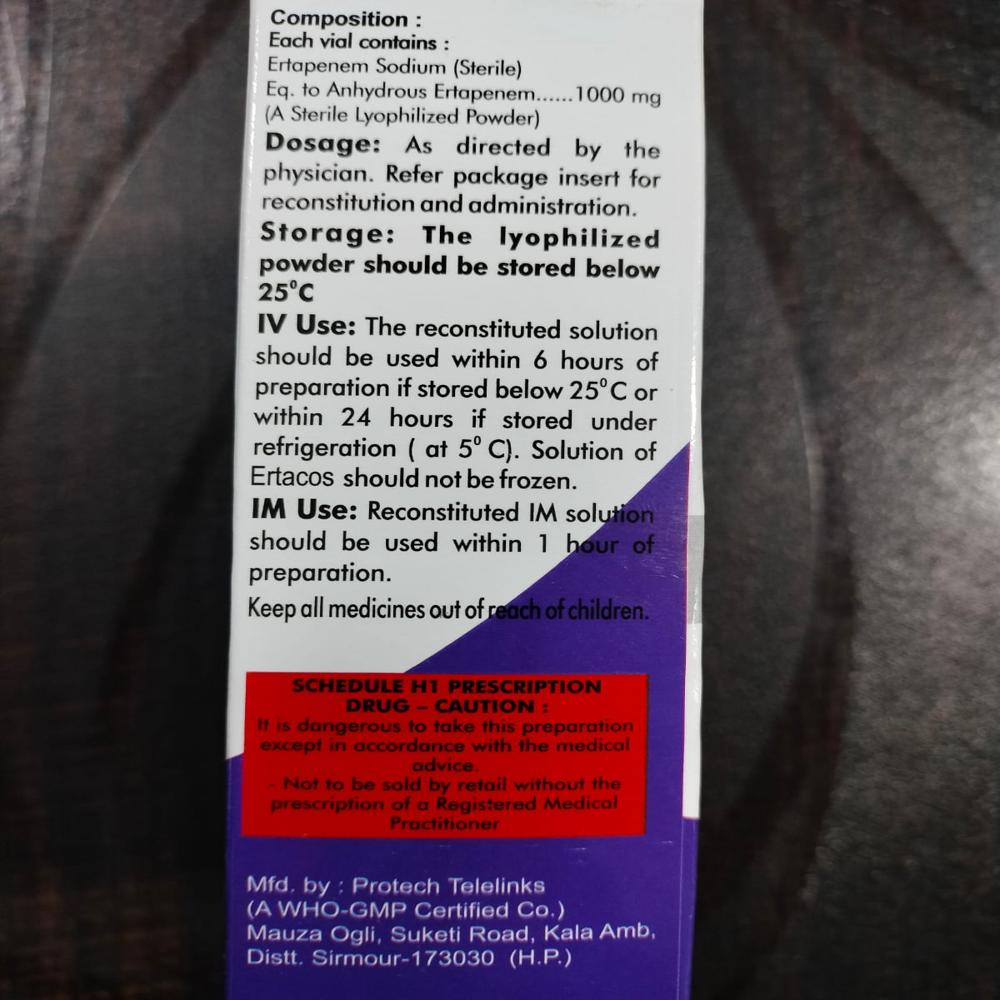 Ertapenem injection 1000mg