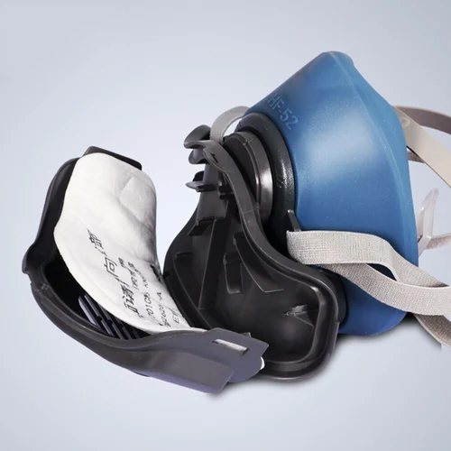 Hf52 Half Face Reusable Respirator - Color: Black & Blue