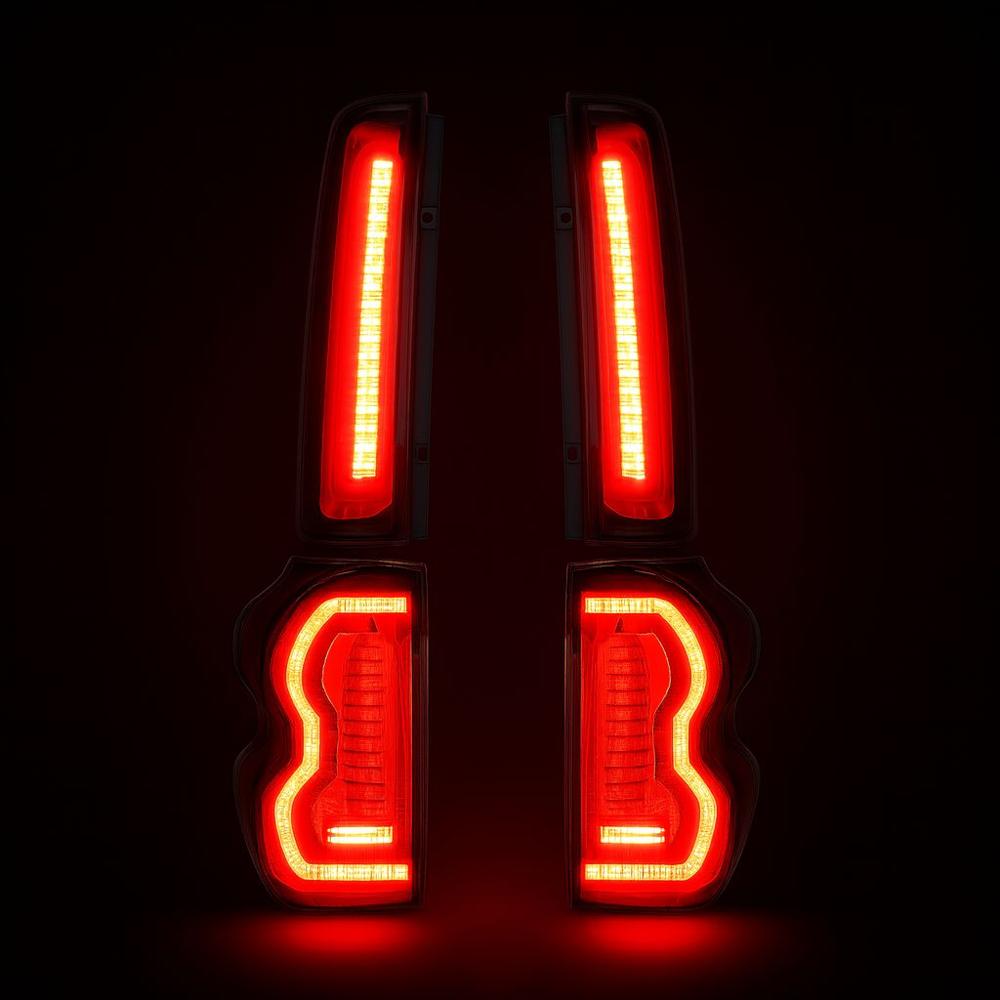 K D Taillight With Piller Light For Mahindra Scorpio Red Led Complete Set - Body Material: Platic