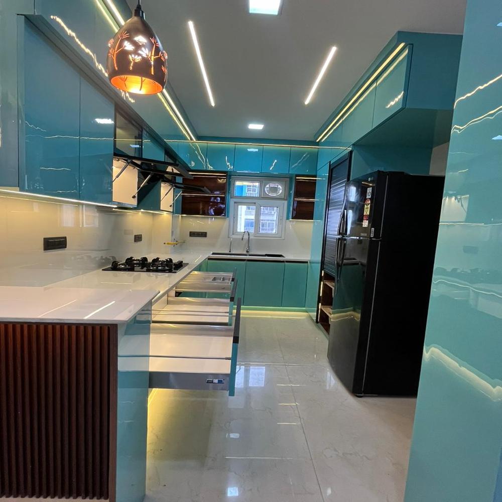 Arcylic Modular Kitchen