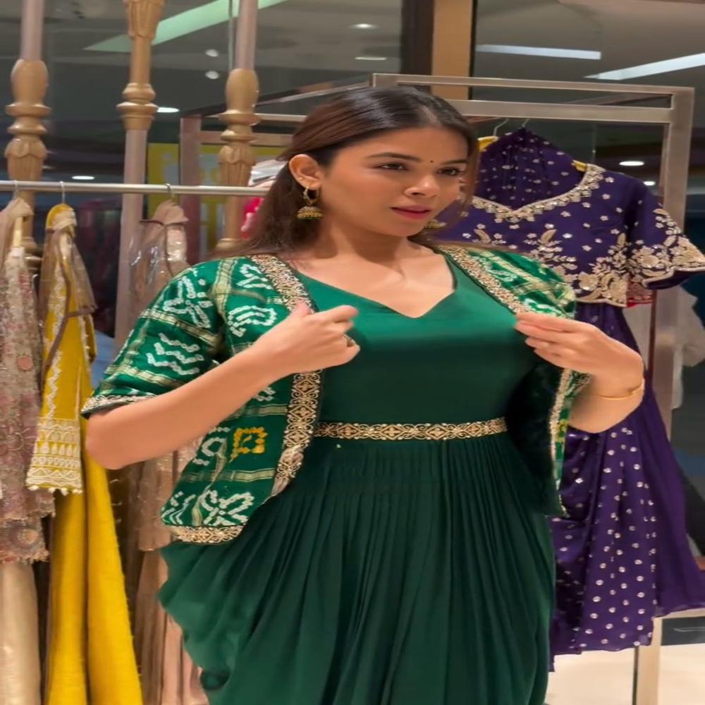 Designer One Piece With Shrug 