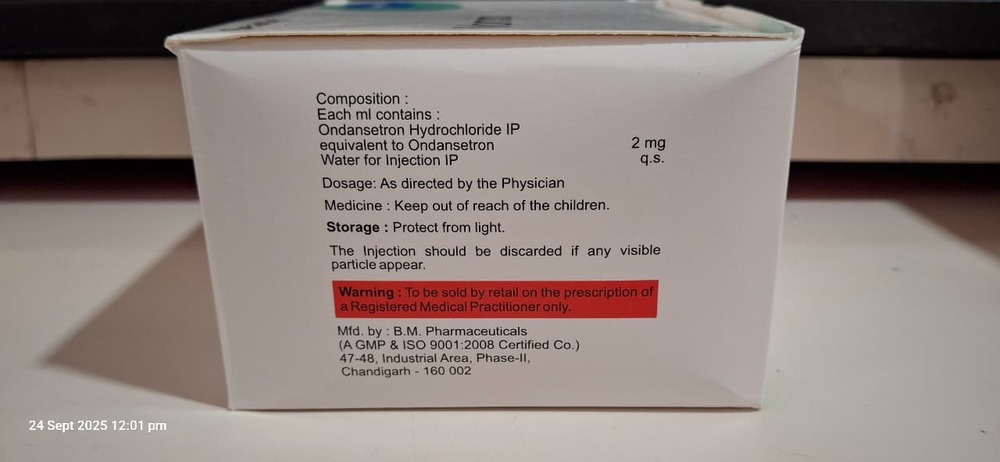Ondansteron Inj - Drug Type: Injection