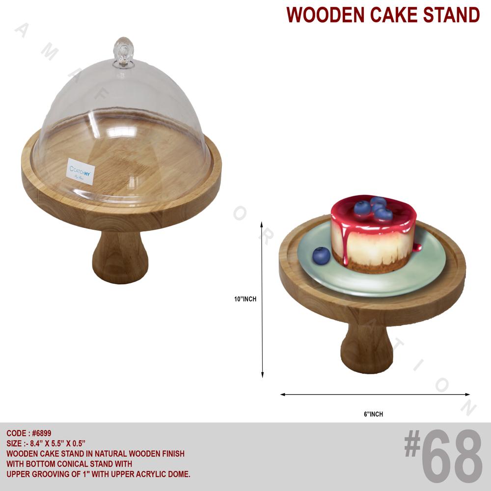 WOODEN CAKE STAND