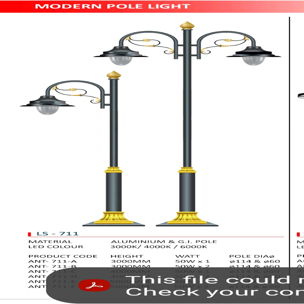 Casting Pole Light - Frequency: 50-60 Hertz (Hz)