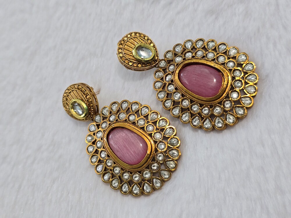 Rajwara Earrings - Color: Multicolor