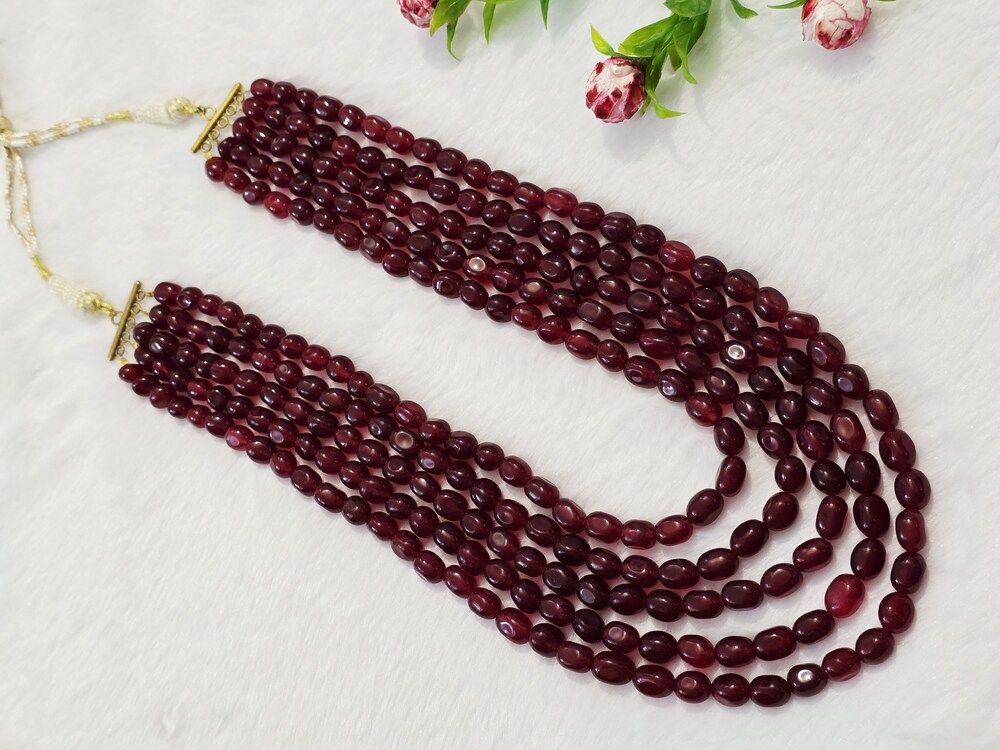 Ruby Quartz Necklace - Color: Red