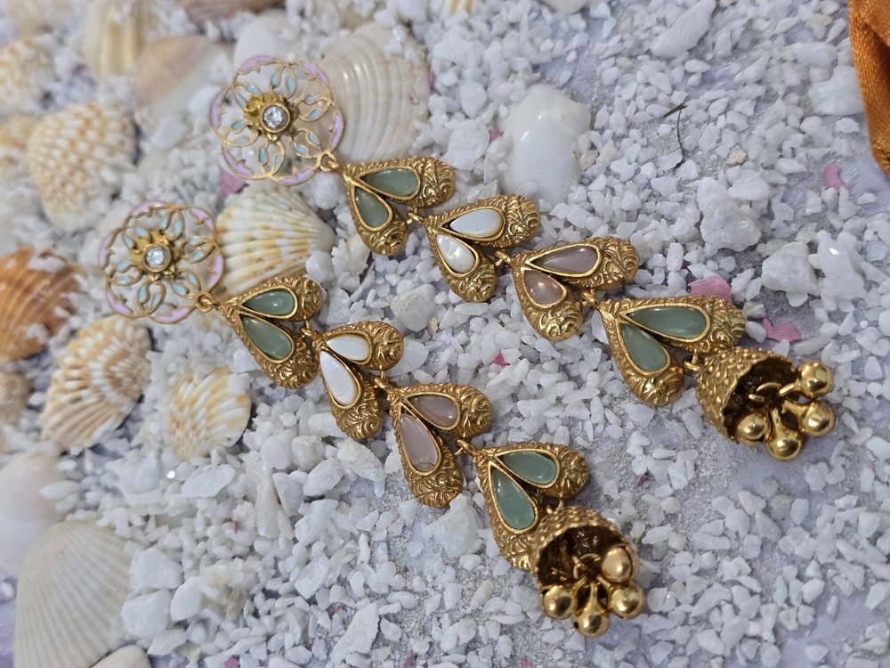 Premium Amrapali Earrings - Color: Multicolor
