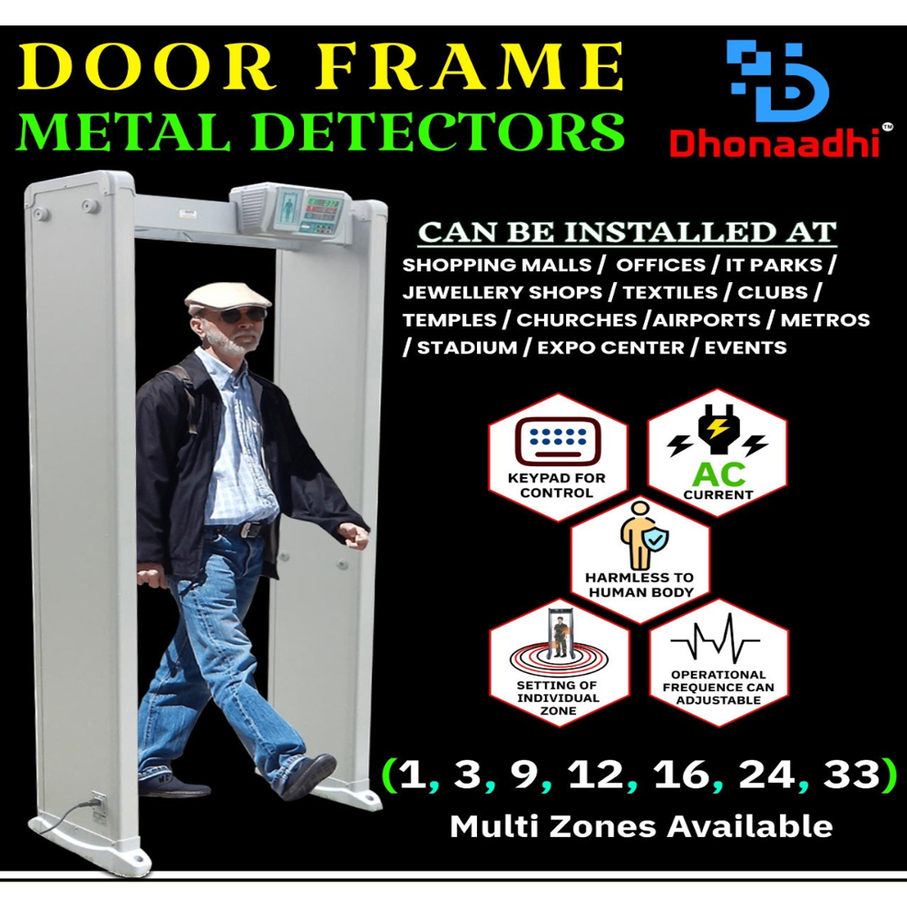 6 zone Door frame Metal Detector