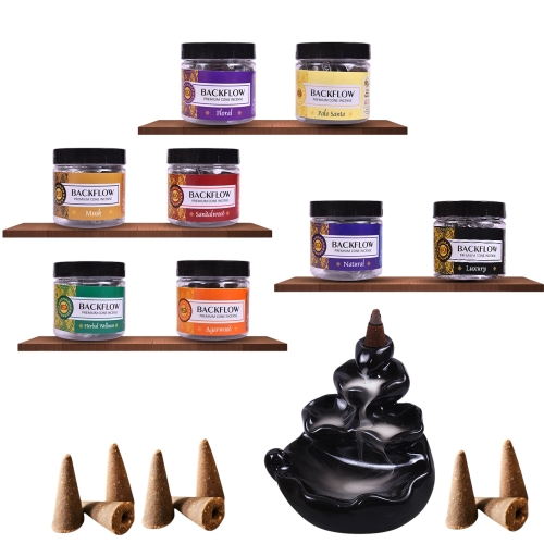 Floral Backflow Incense Cones 100g - Burning Time: 30 Minutes