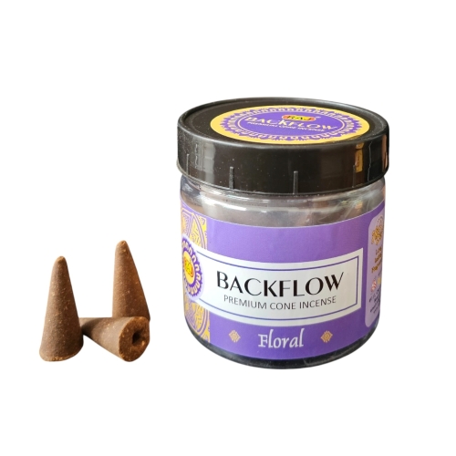 Floral Backflow Incense Cones 100g - Burning Time: 30 Minutes
