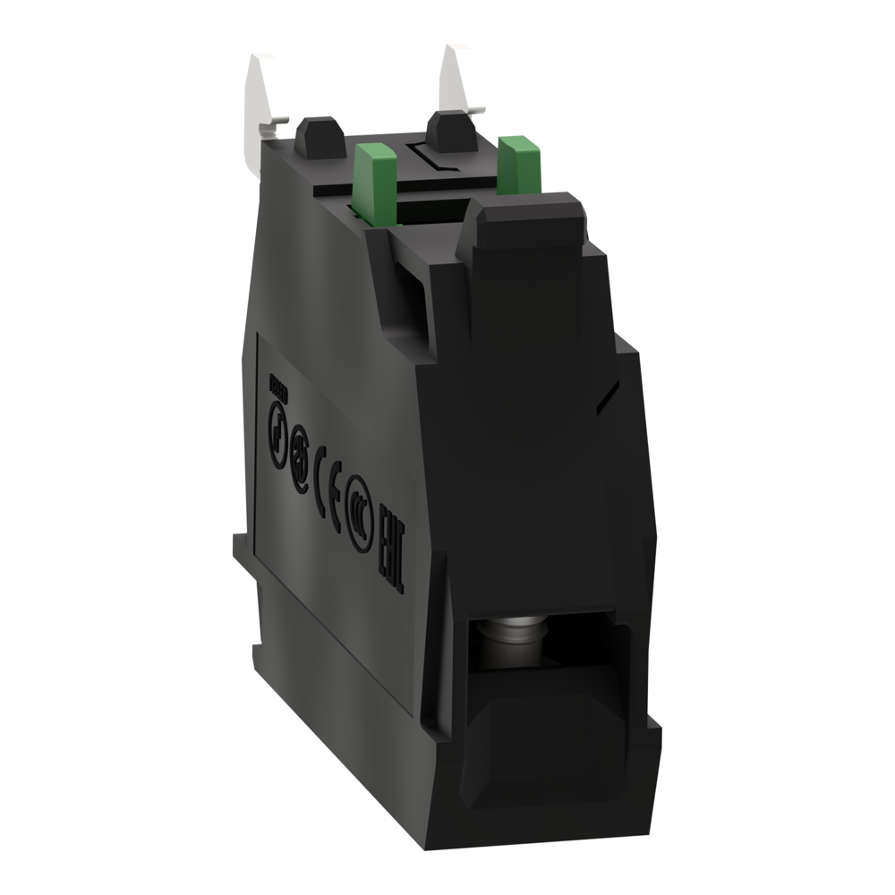 Zbe101-single Contact Block, Silver Alloy, Screw Clamp Terminal, 1 No