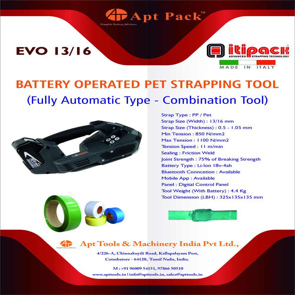 Apt Pack Battery Operated Pet Strapping Tool - Automatic Grade: Automatic