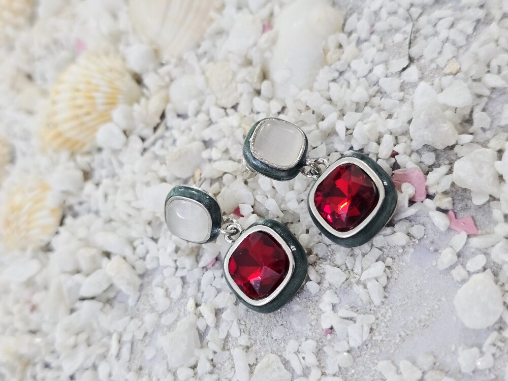 Western Earrings - Color: White