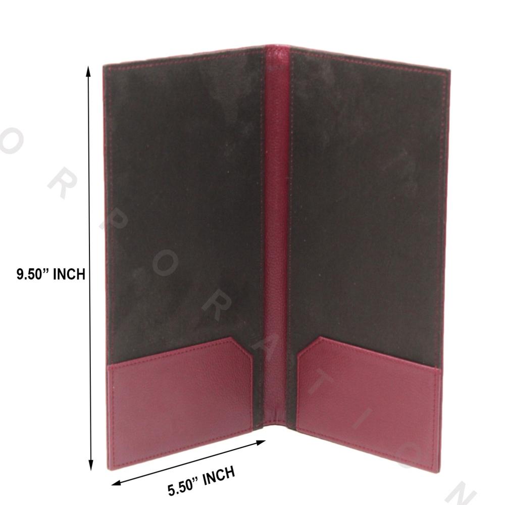 Maroon And Black Bill Folder - Material: Leatherette