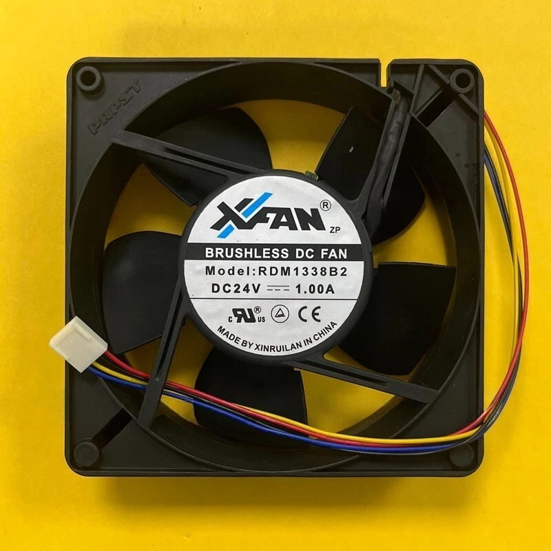 XFAN RDM1338B2 DC 24V 1.00A 12CM 4-Pin 12038mm Industrial Inverter Axial Cooling Fan
