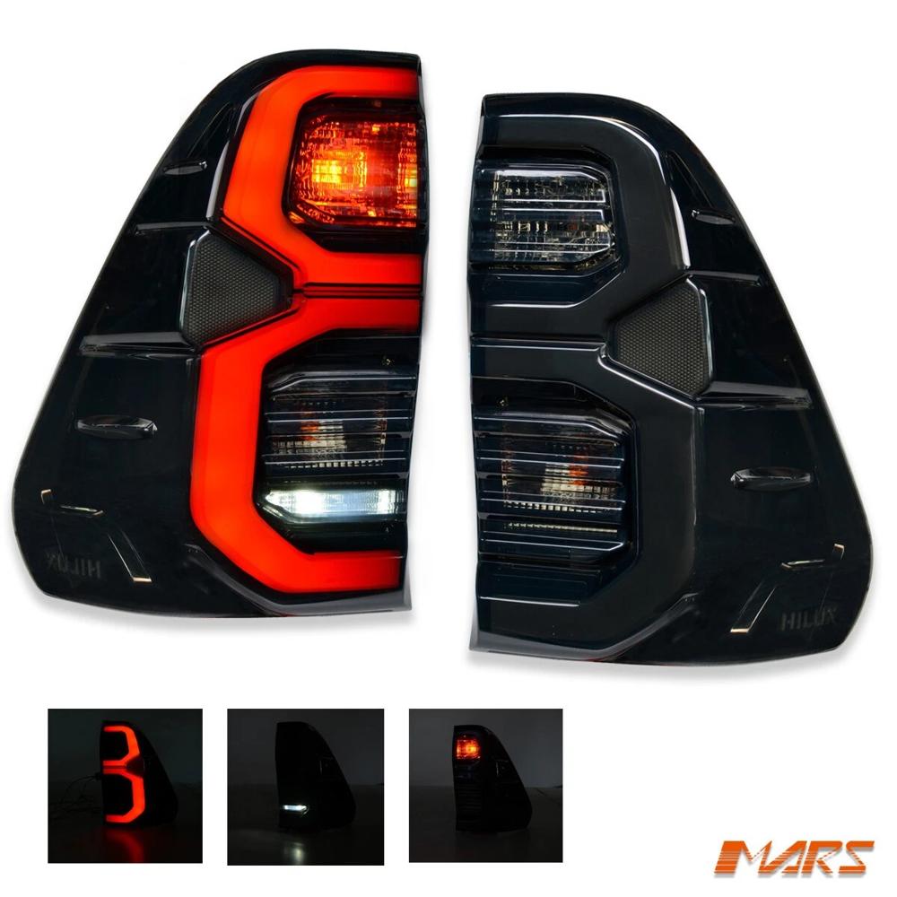 K D Taillight Backlight For Toyota Hilux 2022-Now (Smoky Black)